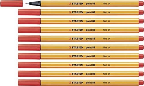 Produktbild STABILO point 88 Fineliner (Rot, 10 x)