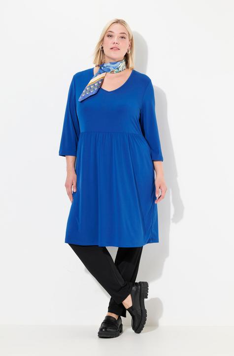 Produktbild Ulla Popken Longshirt, A-Linie, Tunika-Ausschnitt, 3/4-Arm, Taschen (50, 52)