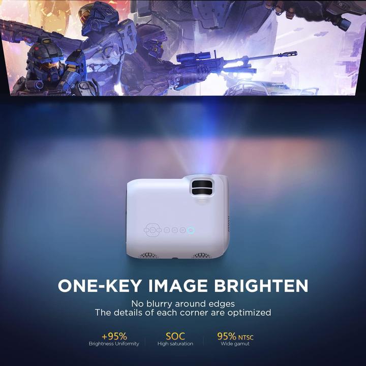 Produktbild XZJX Direct WiFi Beamer 1080P mit Bluetooth 5.0 (HD, 7500 lm)