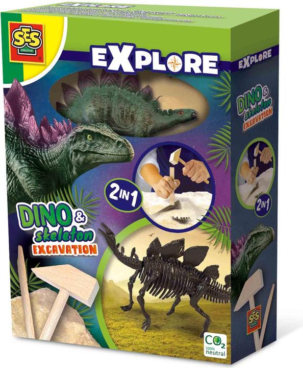 Actual product image Ses Explore Dino and Skeleton Dig 2in1 - Stegosaurus