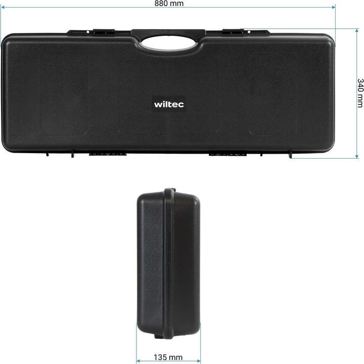 Wiltec Waffenkoffer 88x34x13,5cm Langwaffenkoffer Gewehrkoffer Koffer Gewehr
