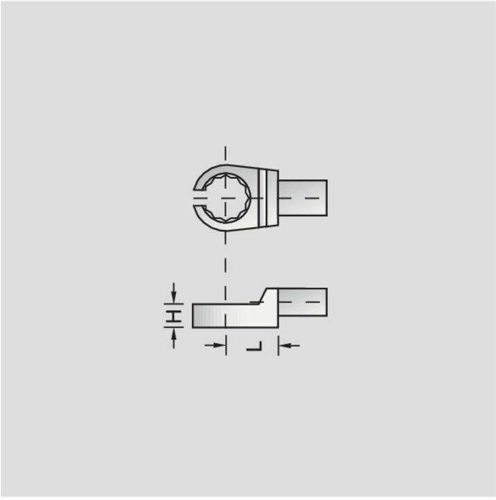 Actual product image Gedore 7312-18 Socket ring spanner open SE 9x12 18 mm