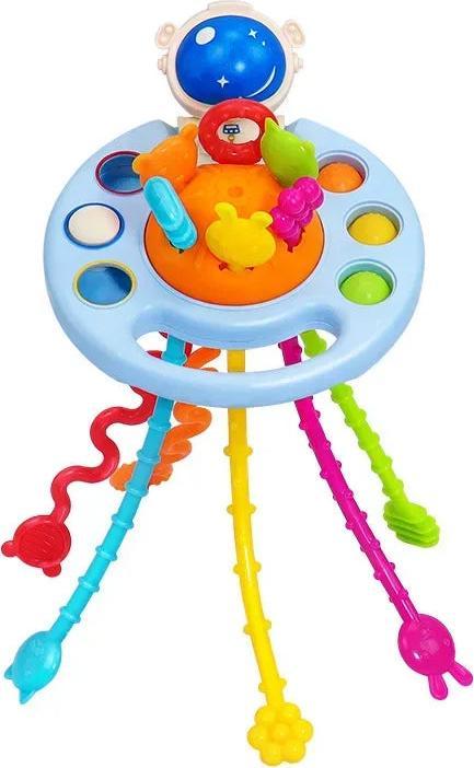 Actual product image Activity Board 1-3 years silicone pull string educational toy 3 in 1 develop teething sensory skills
