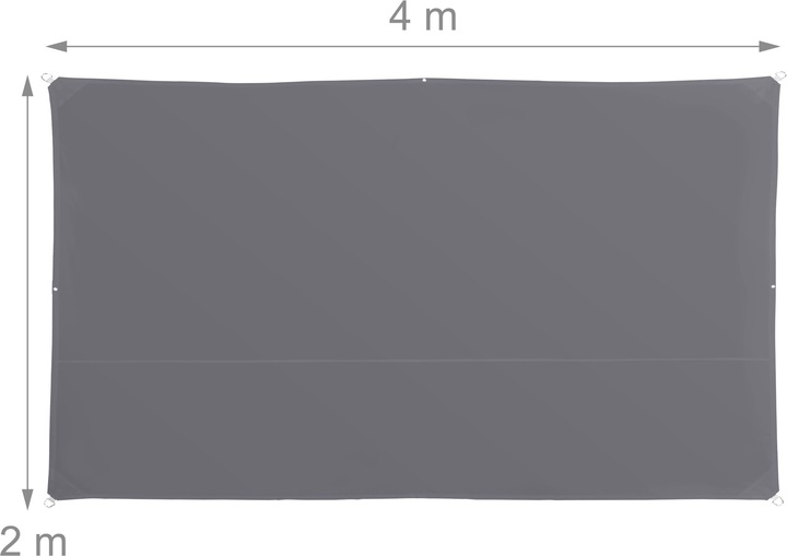 Actual product image Relaxdays Grey Rectangular Awning (400 x 200 x 0.5 cm)