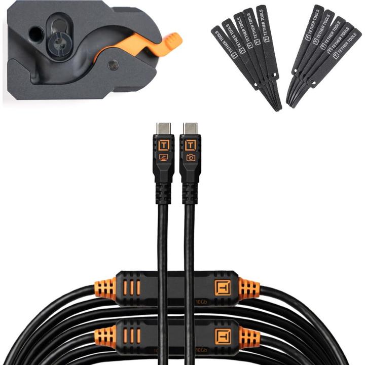 Image du produit Tether Tools LeverLock USB-C auf USB-C gerade schwarz 9,2m (9.20 m, USB 3.2 Gen 2)