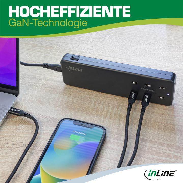 Produktbild InLine Multiport Netzteil (120 W, 6 Ports)