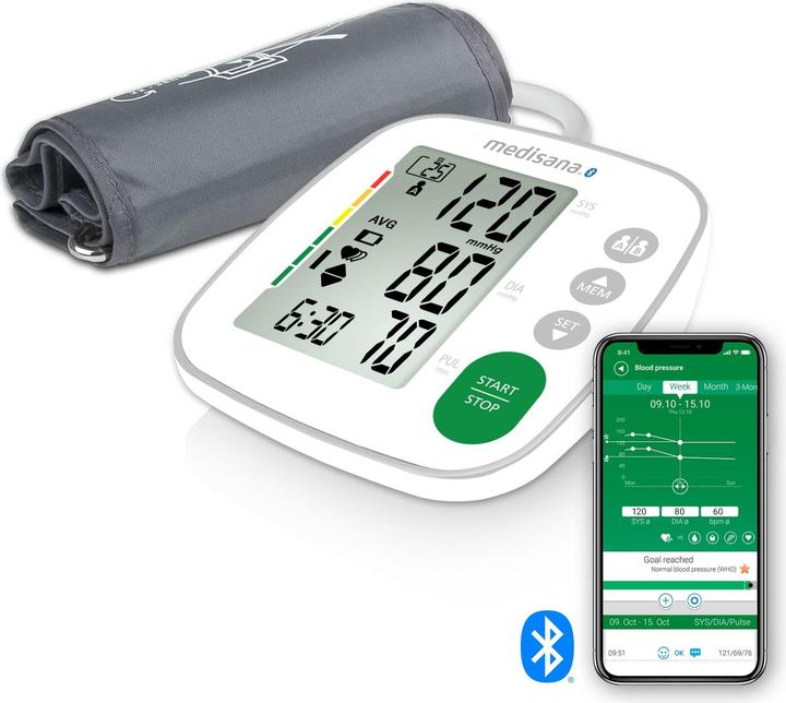 Immagine prodotto Medisana Arm Blood Pressure Monitor BUA52A XL APP 22-42 cm (Sfigmomanometro per braccio)