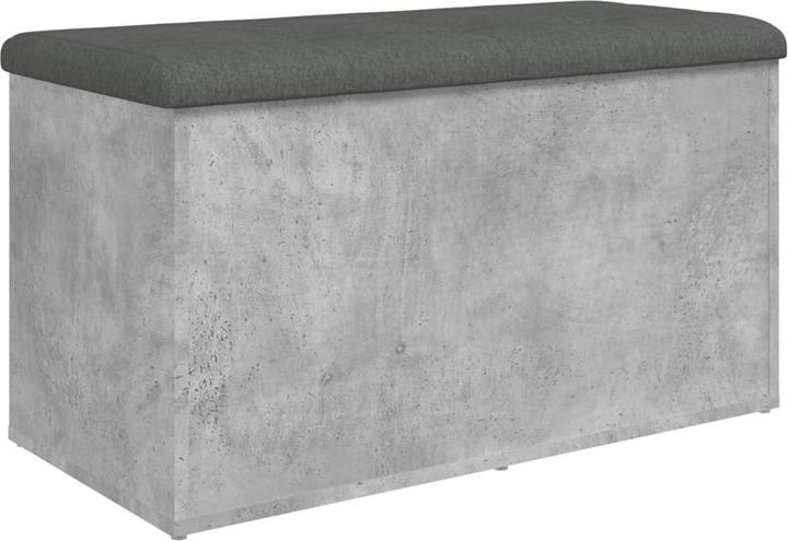 Actual product image vidaXL Bench with storage space concrete grey 82x42x45 cm (42 cm)
