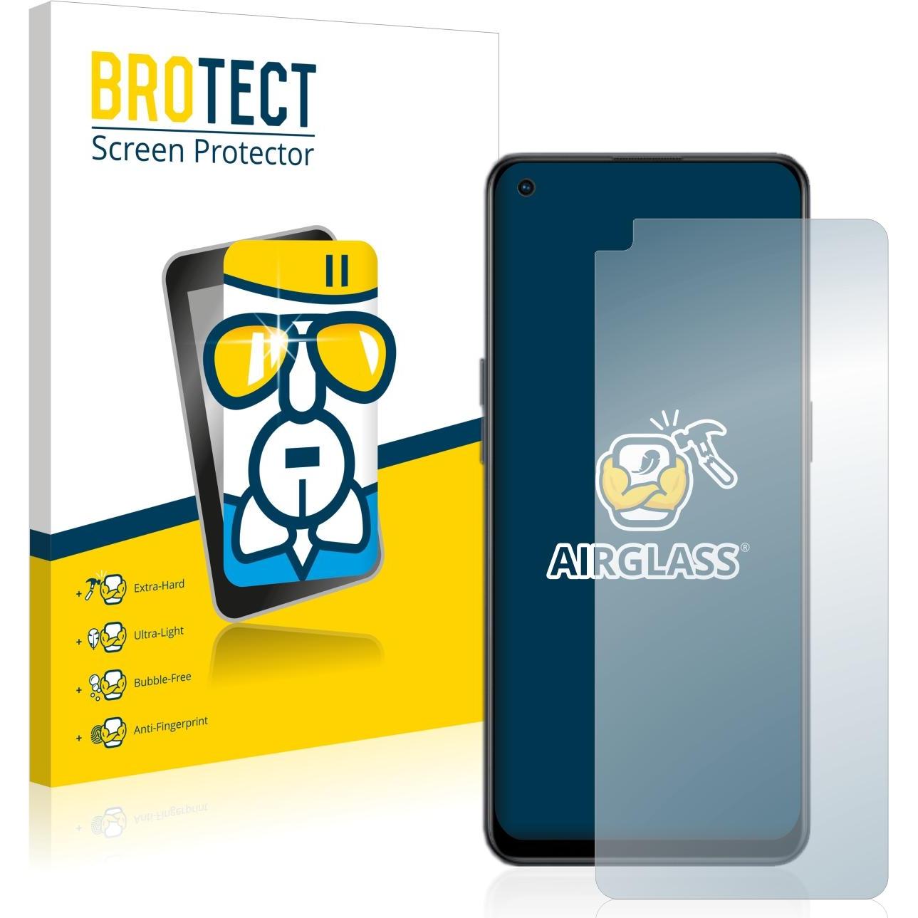 BROTECT AirGlass Panzerglasfolie (1 Stück, Oppo Reno 8 Lite 5G), Smartphone Schutzfolie, Transparent