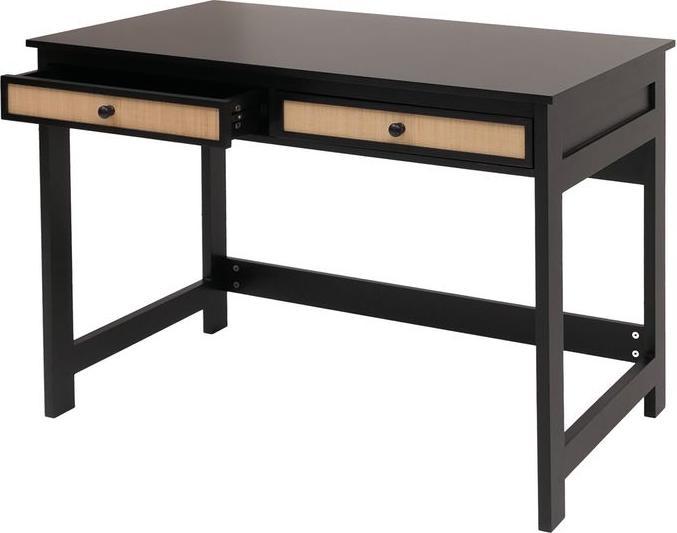 Mendler Schreibtisch HWC-O36, 78x110x60cm Holz  schwarz