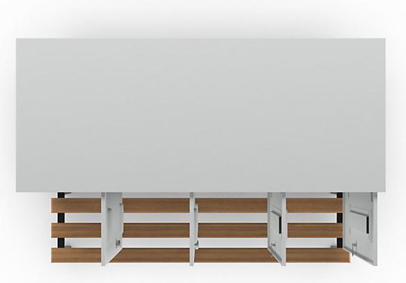 Actual product image Wolf Clothes locker with bench in front (120 cm, 185 cm)