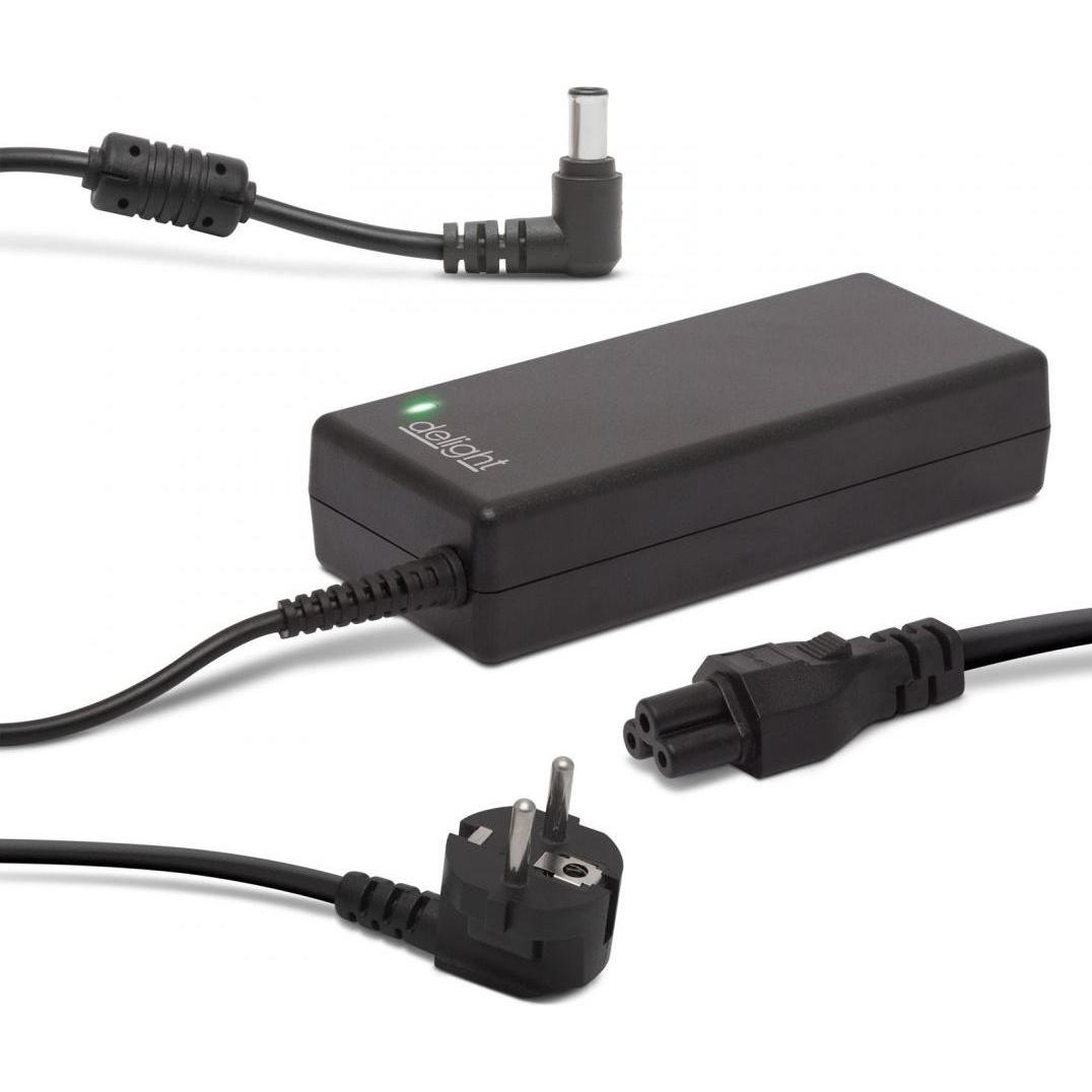 Delight Caricabatterie per notebook Sony 90W/19,5 V/4,7a (90 W), Alimentatore per notebook, Nero