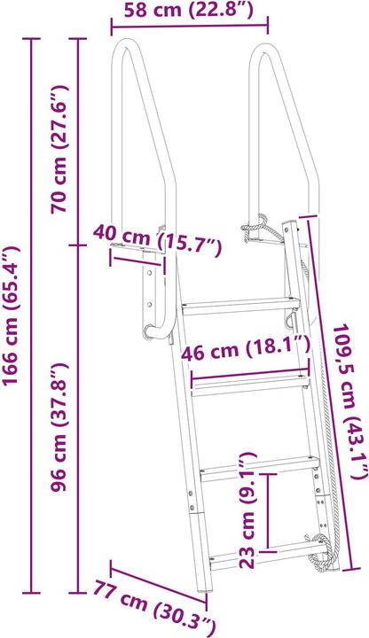 Actual product image vidaXL Dockleiter
