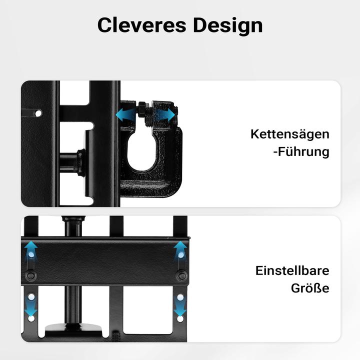 Produktbild Wiltec Sägeführung für Kettensägen 5-15cm mobiles Sägewerk Führungsschiene Stahl (Kettensäge, Kettensäge Schwert)