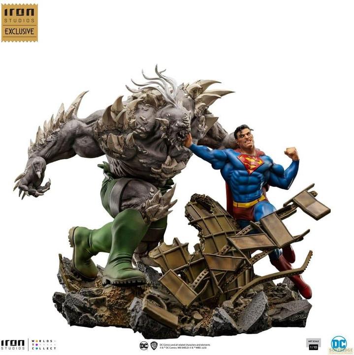 Actual product image Iron Studios DC Comics BDS Art Scale Statue 1/10 Superman vs Doomsday heo EU Exclusive 30 cm