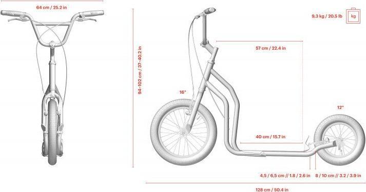 Image du produit Gladiatorfit Trottinette adulte "Three" Yedoo