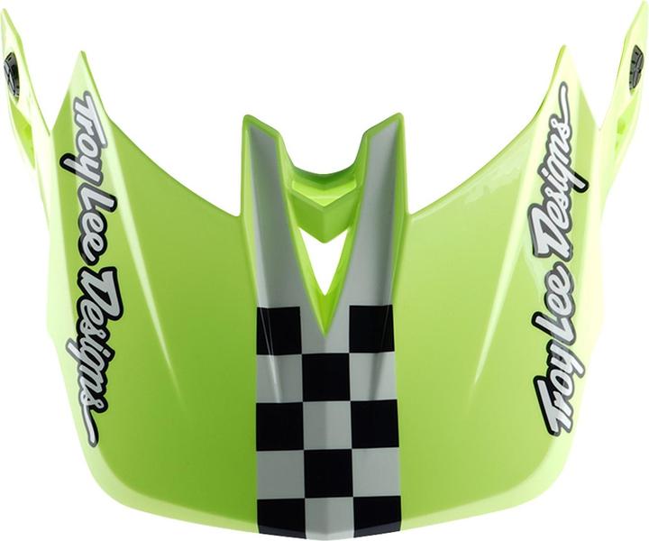 Actual product image Troy Lee Designs D4 Polyacrylite Helmet Visor, Fifty-50, navy/glo yellow