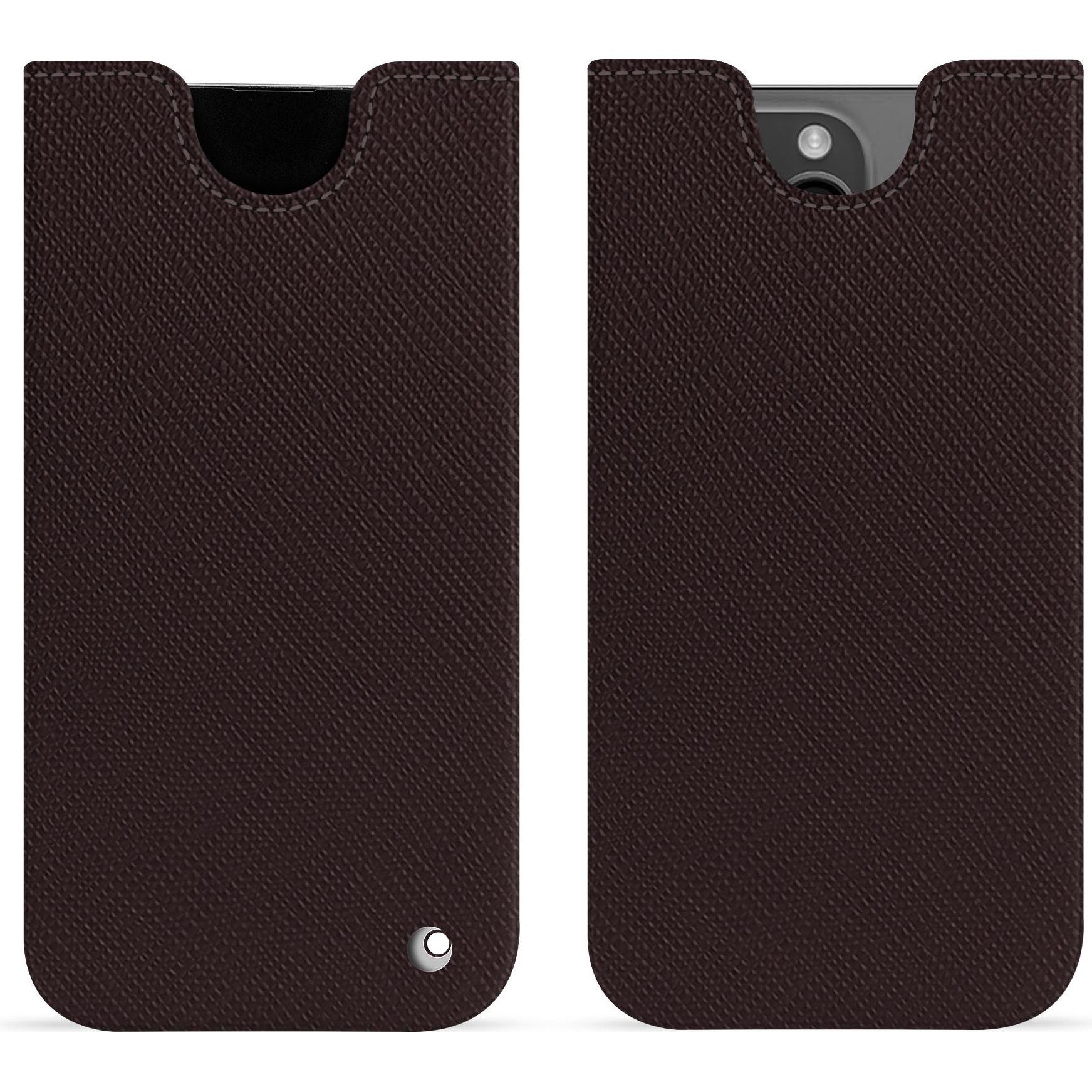 Noreve Lederschutzhülle (Apple iPhone 15 Pro Max), Smartphone Hülle, Braun