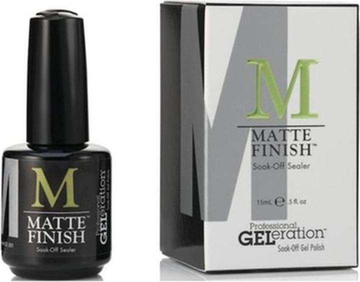 Image du produit Jessica Geleration Matte Finish Soakoff Sealer15Ml (Transparent, Vernis à ongles effet gel)