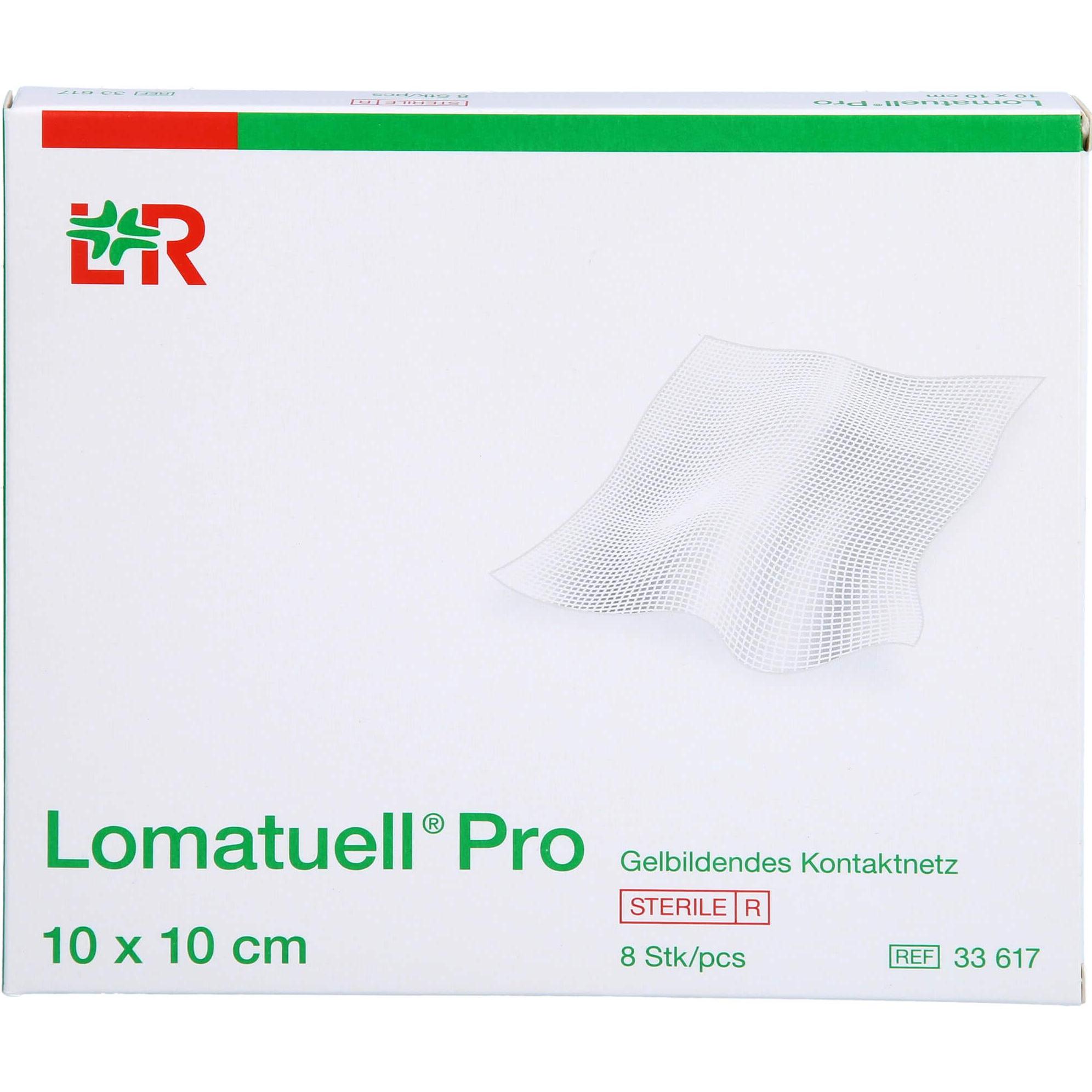 Lohmann & Rauscher, Verbandsmaterial, LOMATUELL Pro 10x10cm steril, 8 St VER