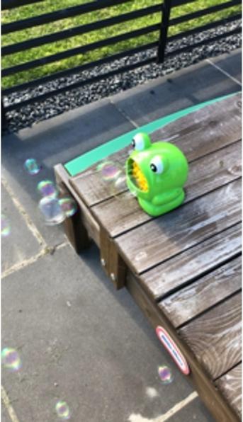 Actual product image Spring Summer Frog Bubble Machine