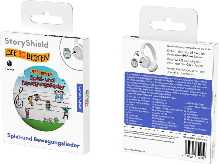 Produktbild StoryPhones StoryShield - Die 30 besten Spiel- und Bewegungslieder (Italienisch, Spanisch, Englisch, Französisch, Deutsch)