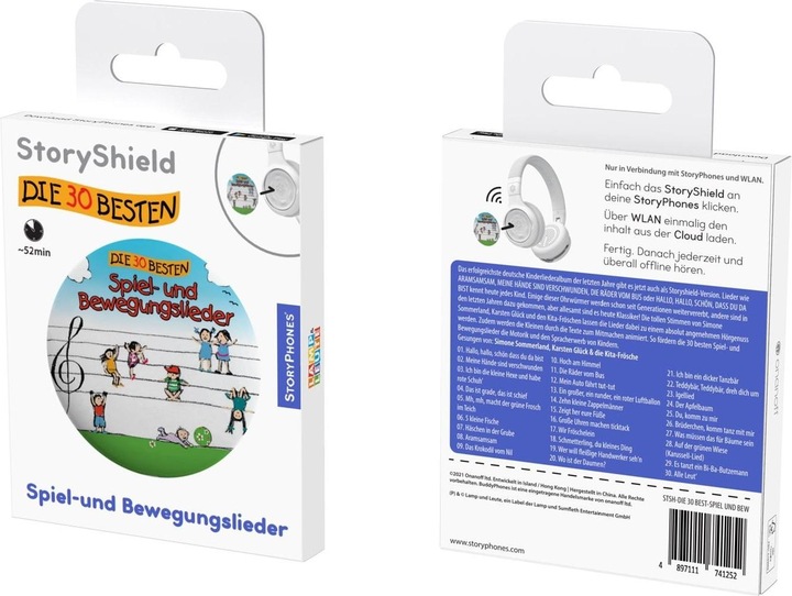 Immagine prodotto StoryPhones StoryShield - Le 30 migliori canzoni di gioco e movimento (Italiano, Spagnolo, Inglese, Francese, Tedesco)