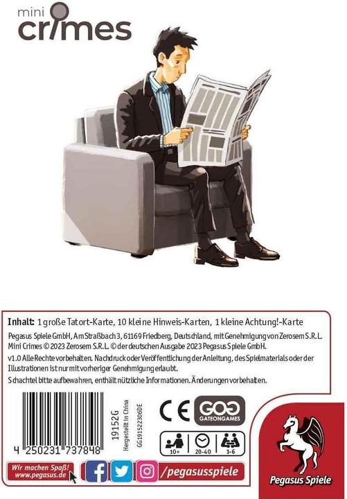 Produktbild Pegasus MiniCrimes - Schachmatt