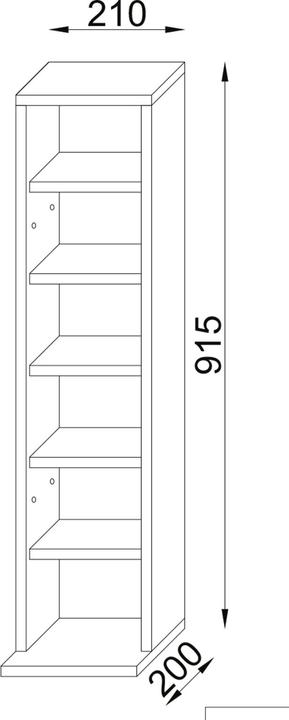 Actual product image VCM Wood CD DVD Stand Shelf Milano (42 x 20 x 92 cm)