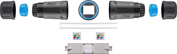 Actual product image Goobay network coupler (S/UTP, CAT6a, 0.12 m)