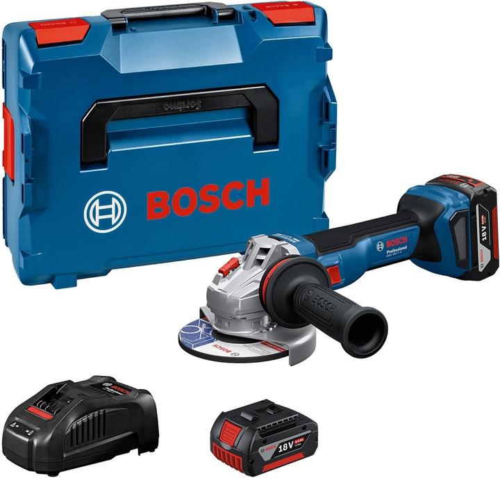 Produktbild Bosch Professional Blau 06019N4002 Accu-Winkelschleifer GWS 18V-11 S 2x 18V 5.0 Ah (125 mm)