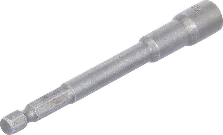 BGS Steckschlüssel-Einsatz Sechskant, extra lang für Bohrmaschinen 6,3 mm (1/4") SW 7 mm