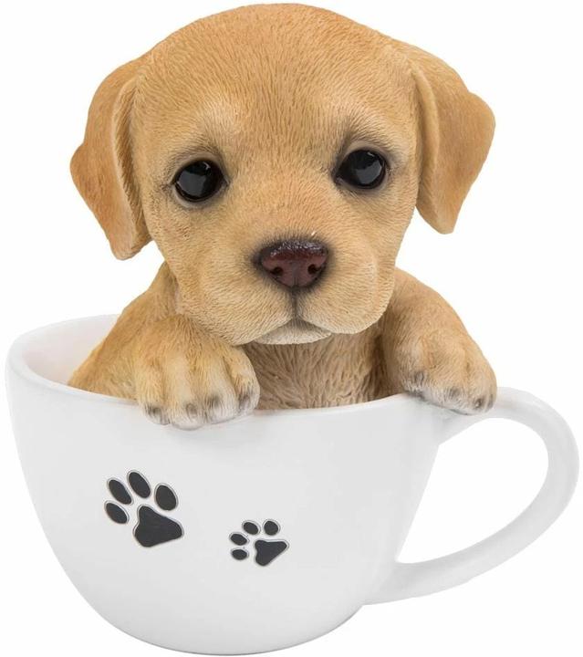 Produktbild Dekofigur Labrador Welpe in Tasse (16 x 12 x 14.5 cm)