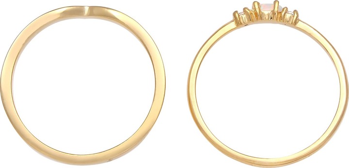 Actual product image Elli Opal, ring set (56, 925 Silver)