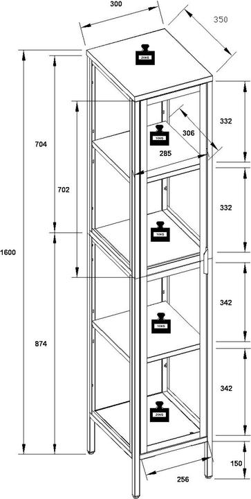Actual product image VCM Floka XL (160 x 30 x 35 cm)