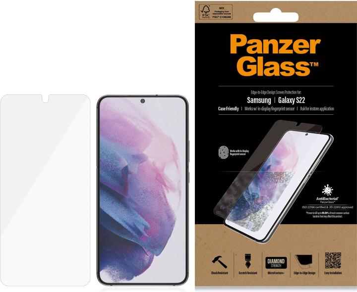 Actual product image PanzerGlass Case Friendly (1 Piece, Samsung Galaxy S22)