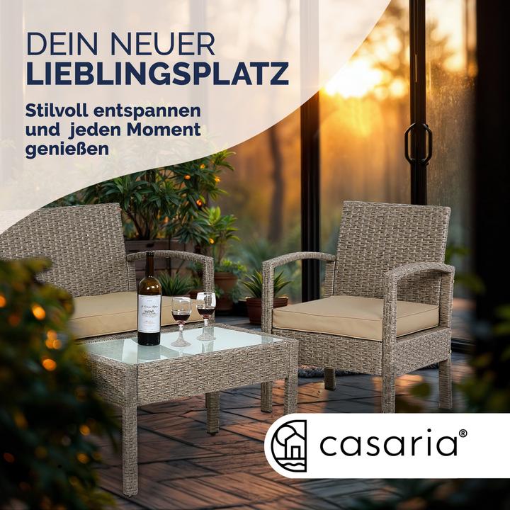 Produktbild Casaria Sitzgruppe (107 x 40 x 41 cm)