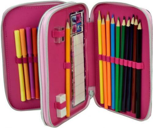 Barbie Mode gefülltes 2-stöckiges Federmäppchen