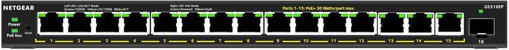Actual product image Netgear PoE+ GS316EP-100PES (16 Ports)
