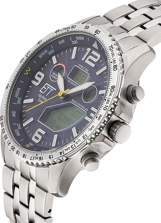 Produktbild ETT EGT-11575-31M Herrenuhr Solar Titan Funkuhr 43mm 10ATM (Funkuhr, 43 mm)