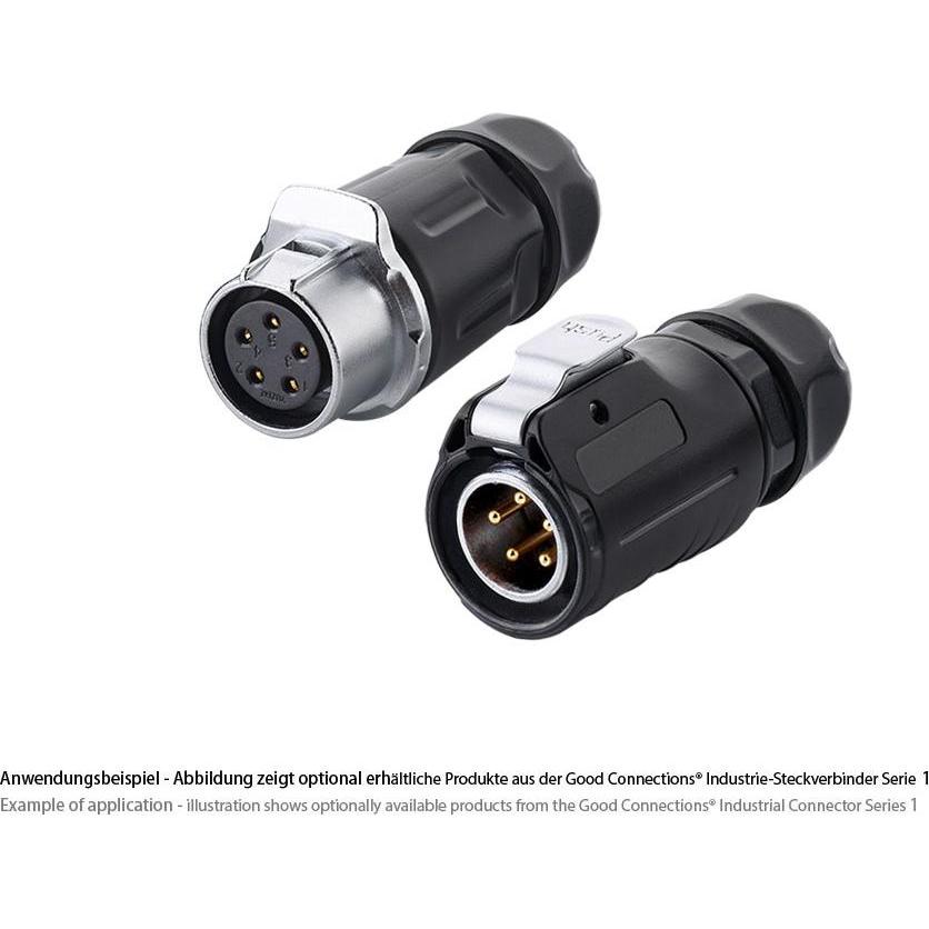 Thumbnail - Good Connections Industrie-Steckverbinder S1, Elektronikkabel + Stecker, Schwarz