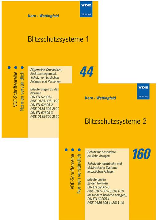 Energy Label Blitzschutzsysteme 1 - Blitzschutzsysteme 2 (Set). 2 Bände (German, Alexander Kern, Jürgen Wettingfeld, 2014)