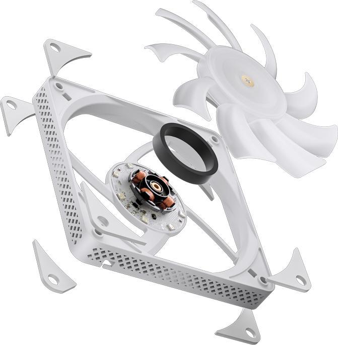 Produktbild Jonsbo HF1215 Slim PWM Lüfter, ARGB, 120mm - weiss (120 mm, 1x)