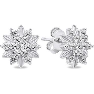 Brilio, Ohrringe, Silver - Silver stud earrings with zircons EA614W