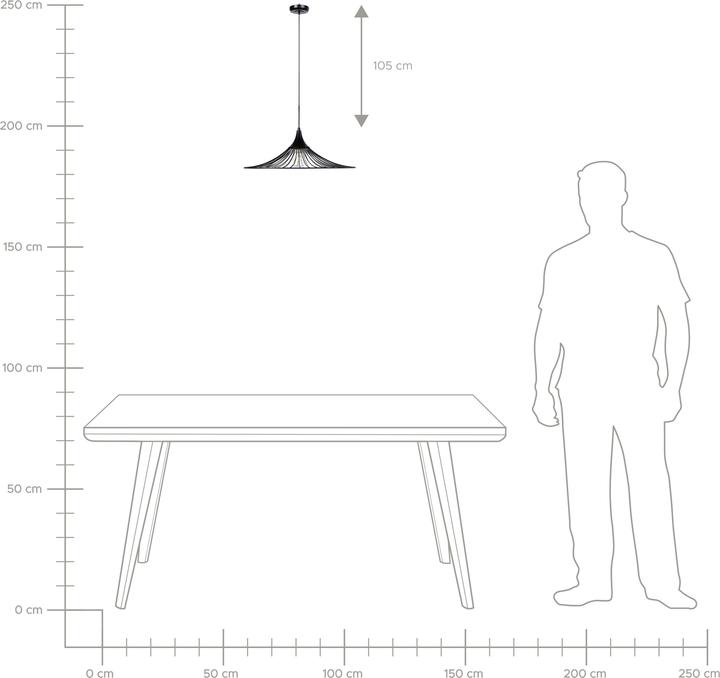 Produktbild Beliani Hängeleuchte schwarz Kegelform MAZARO (E27)