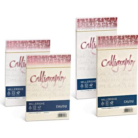 Favini Millerighe Kalligrafie-Tintenstrahlpapier A4 (210x297 mm) 50 Blatt Weiss (200 g/m²) (A690324)