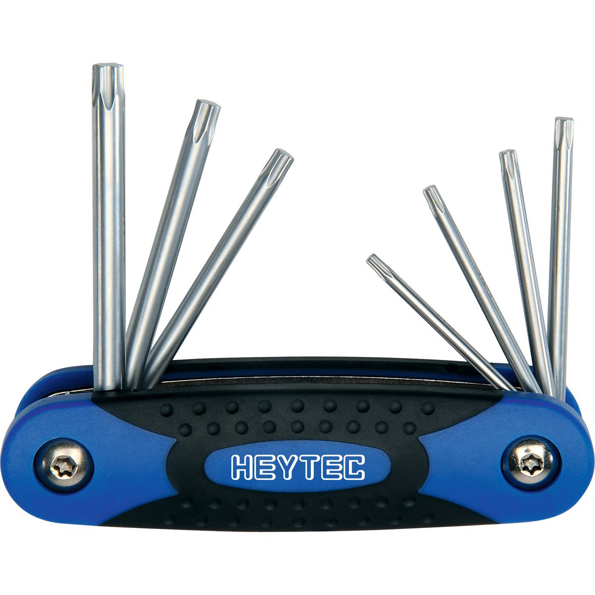 HEYTEC, Schraubenzieher, TORX-Winkelschraubendrehersatz T 10/T 15/T 20/T 25/T 27/T 30/T 40 (Pin-torx)