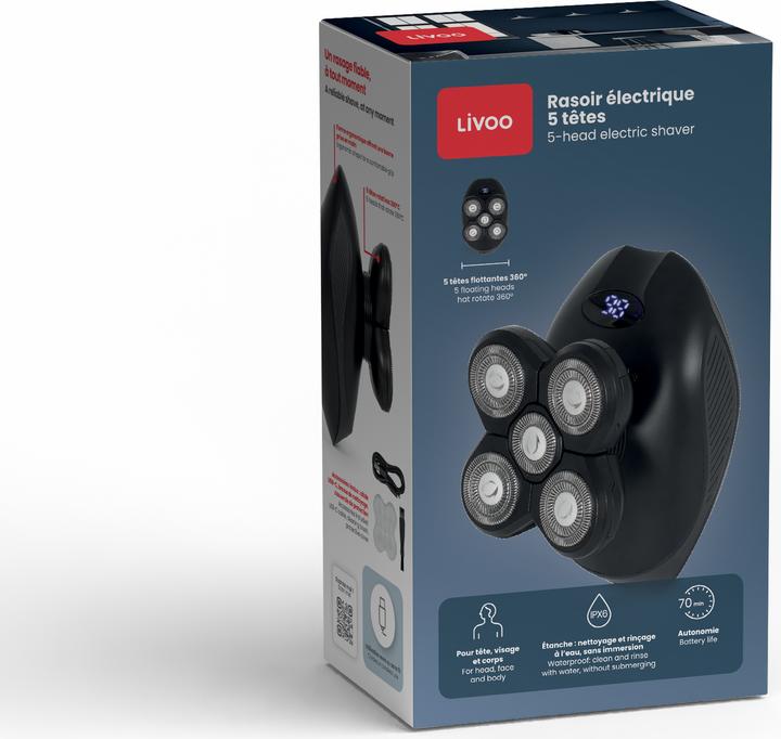 Actual product image Livoo 5-head electric shaver