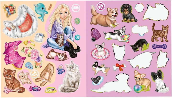 Image du produit Magni DEPESCHE TOPModel Stickerworld KITTY et DOGGY