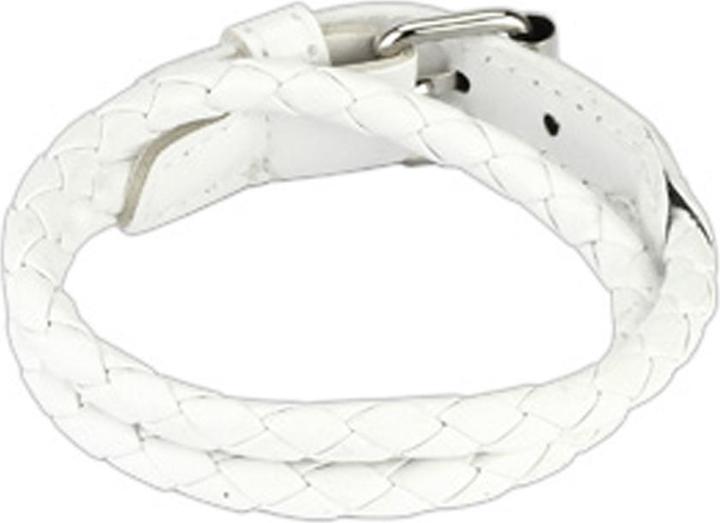 Actual product image Star Piercing Leather bracelet with twisted strap and white buckle (Leather, without brass)
